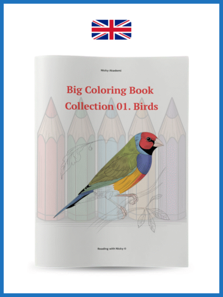 Big Colouring Book. Level 3. Collection 01: Birds (Büyük Boyama Kitabı Seviye 3 Koleksiyon 01. Kuşlar)